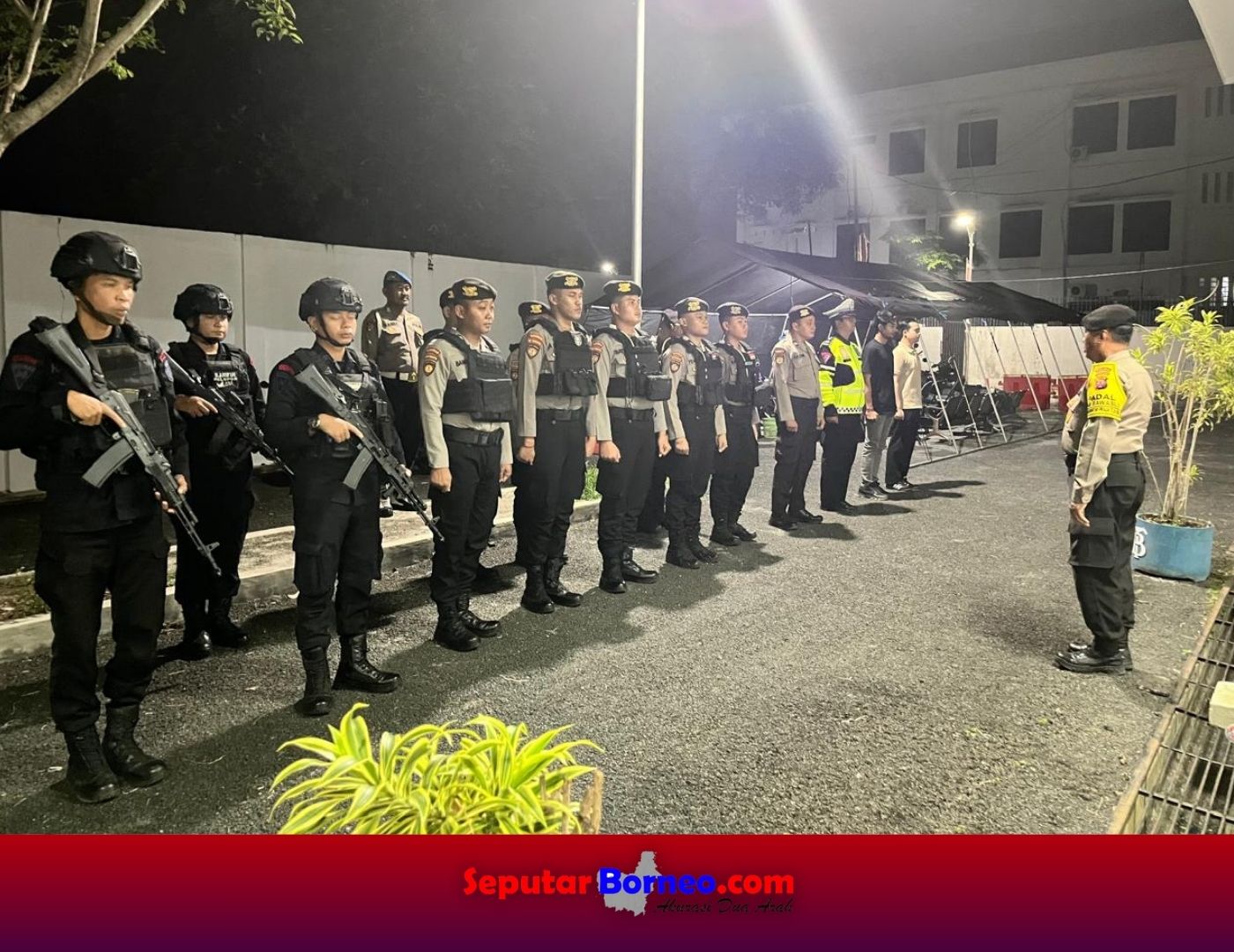 Hari Libur , Polda Kalteng Tingkatkan Pengamanan Kantor KPU dan Bawaslu